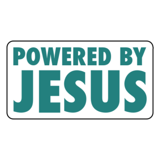 Powered By Jesus Sticker (Turquoise)